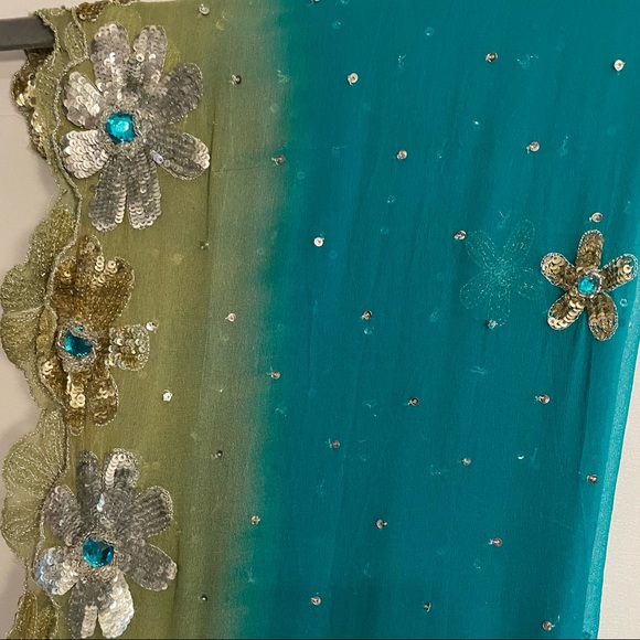 Salwar Kameez Indian 3-Piece Set – Blue, Size 42 - Picture 7 of 8